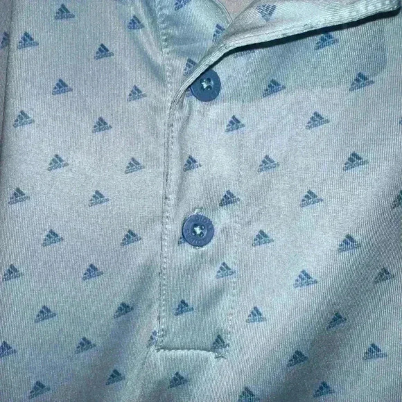 Adidas Golf Polo Performance Shirt 2XL Blue for Men / Logo Print - Picture 3 of 15